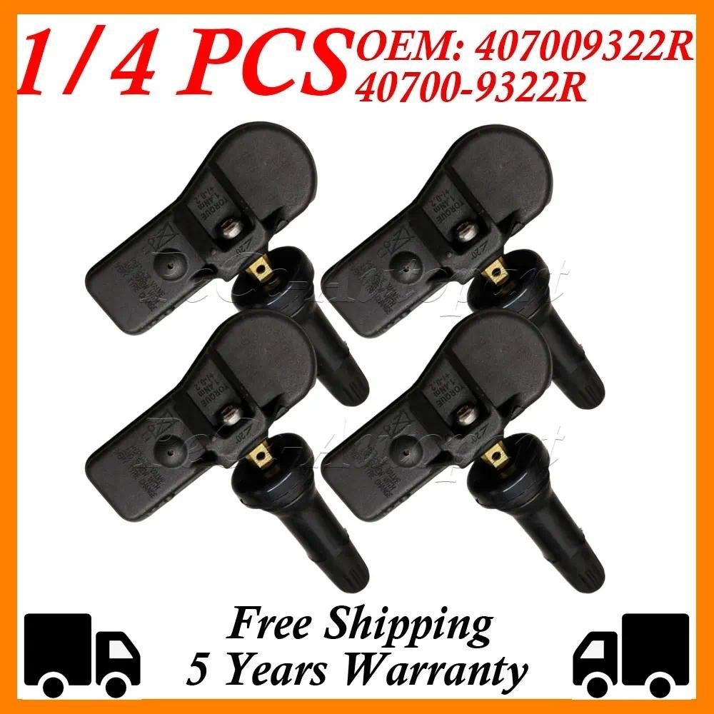 1/4 Pçs TPMS Sensor De Pressão Dos Pneus 433MHz 40700-9322R Para Dacia Dokker Logan Renault Clio Express Kangoo Twingo O