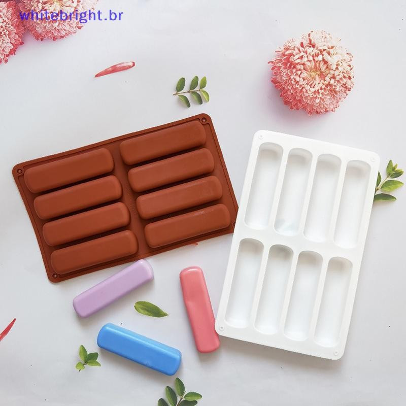 Moldes De Silicone De Tira Longa Com 8 Cavidades , Faça Você Mesmo , Bolo , Mousse , Decoração , Cozimento , Sobremesa F