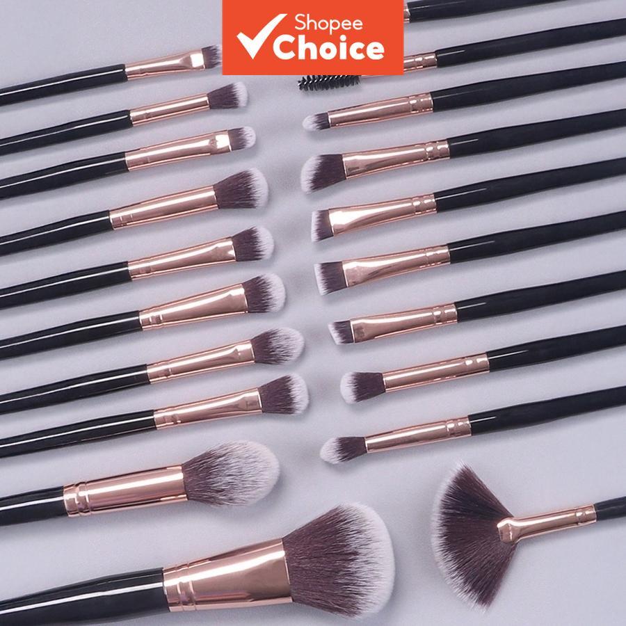 Conjunto De Pincéis De Maquiagem Multifuncionais De 20 Unidades-Cerdas Macias Densas , Ferramentas Para Rosto E Olhos ,