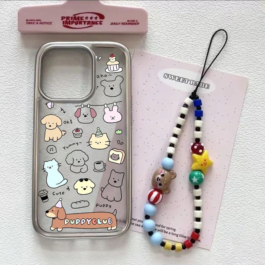 Capa Protetora De Dachshund Com Moldura Prateada Cromada Para iPhone 17 16 15 14 13 12 11 Pro Max Plus Air Fun Party Des