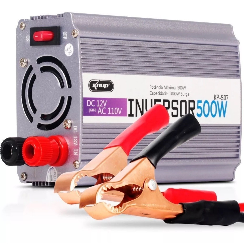 Inversor De Energia 500w Transformador Converte 12v Para 110 em Oferta na Shopee