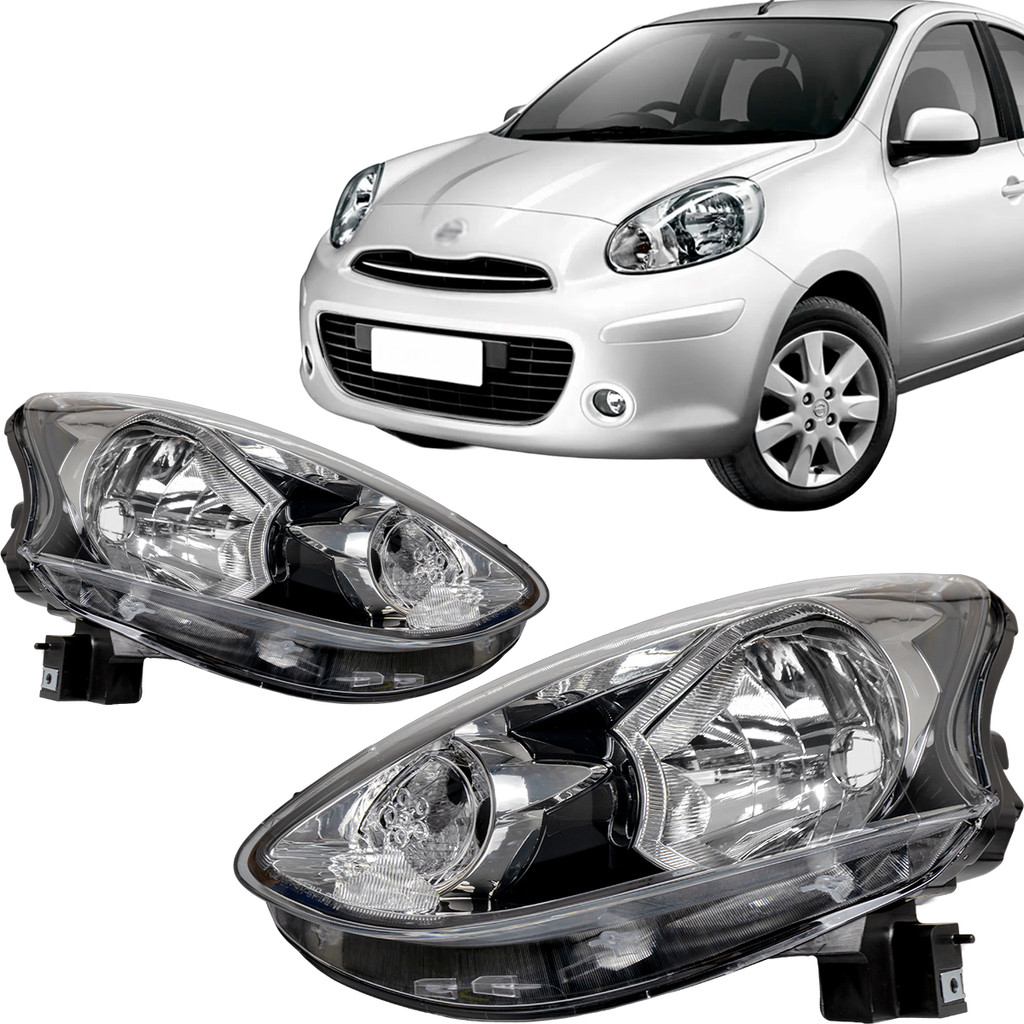 Farol March 2015 2016 2017 2018 2019 2020 Cromado em Oferta na Shopee