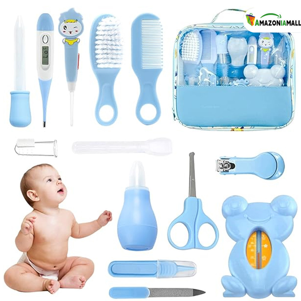 Equipamento completo para cuidados com o bebê - 13 peças e Kits de unhas (5 peças)
