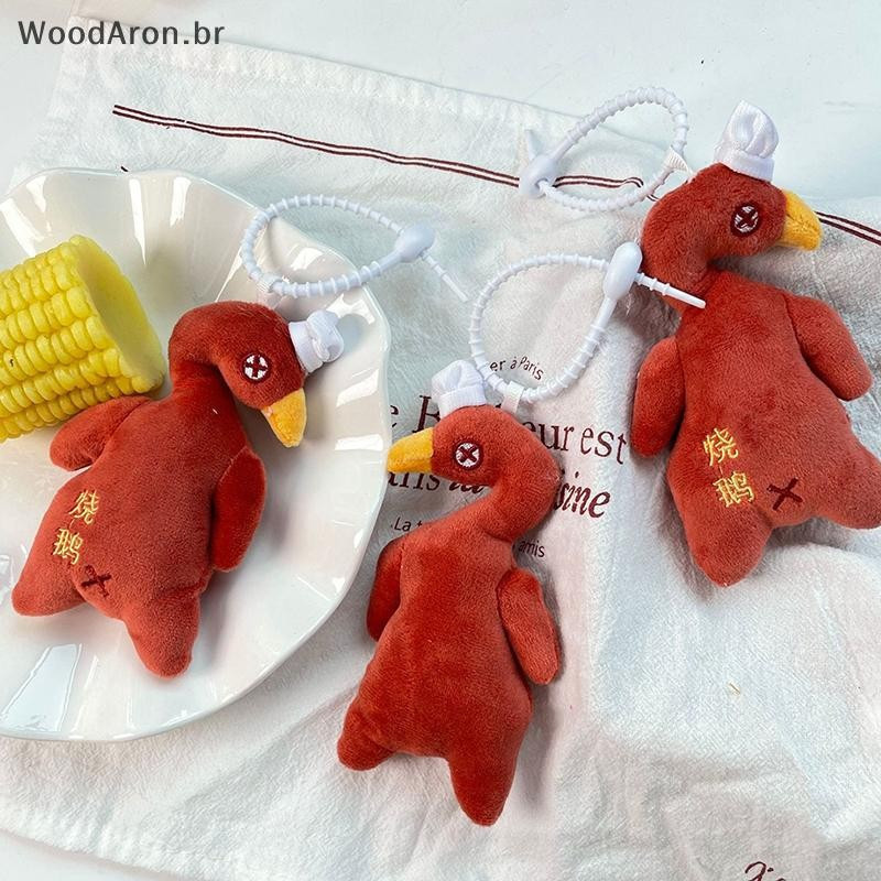WoodAron Ganso Assado Brinquedo De Pelúcia Chaveiro Dos Desenhos Animados Bonito Macio Boneca Pingente Carro Mochila Sac