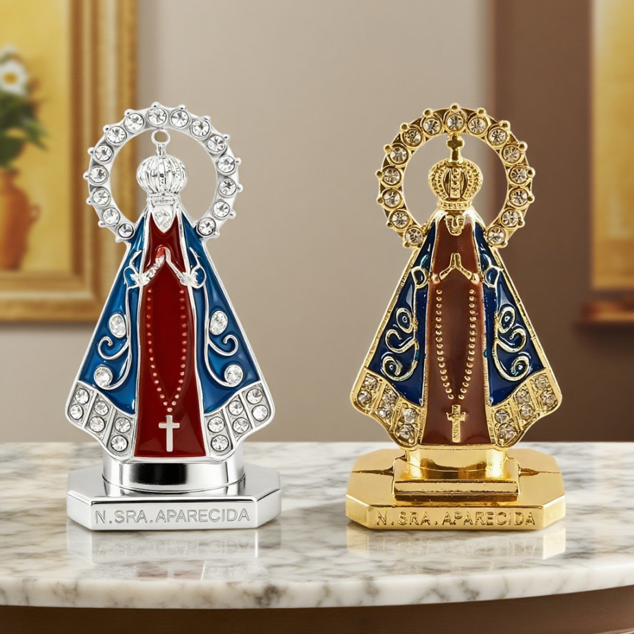 Imagem Nossa Senhora Aparecida Painel De Carro De Luxo Azul-Marinha