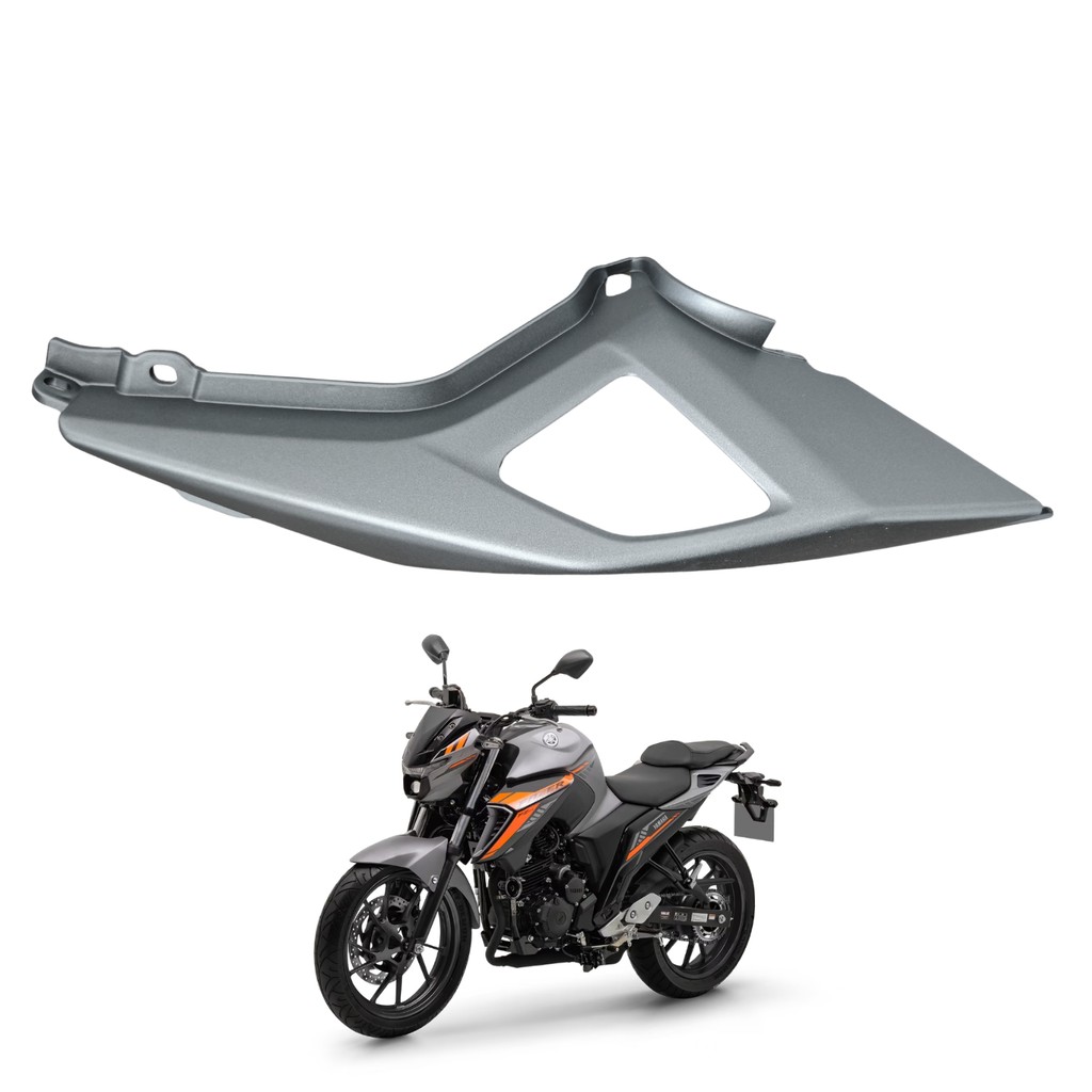 Carenagem Capa Rabeta Traseira Esquerda Fz25 Fazer 250 2025 Cinza Fosco