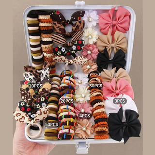 117 pçs conjunto de Headwear das crianças grampo de cabelo conjunto combinação menina anel de cabelo menina clipe latera