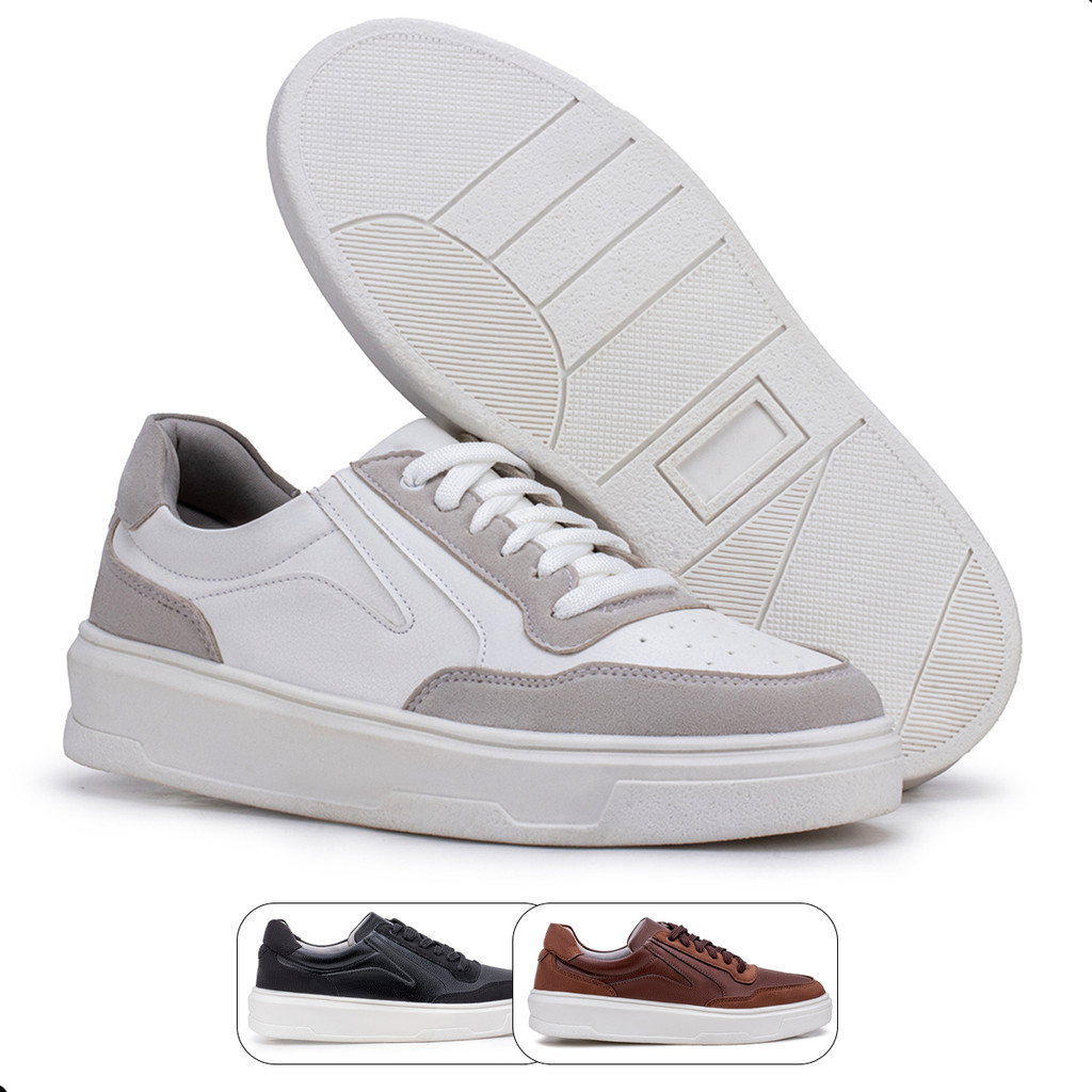 Tênis Casual Urbano Masculino Leve Casual Urbano Couro Sintético Original