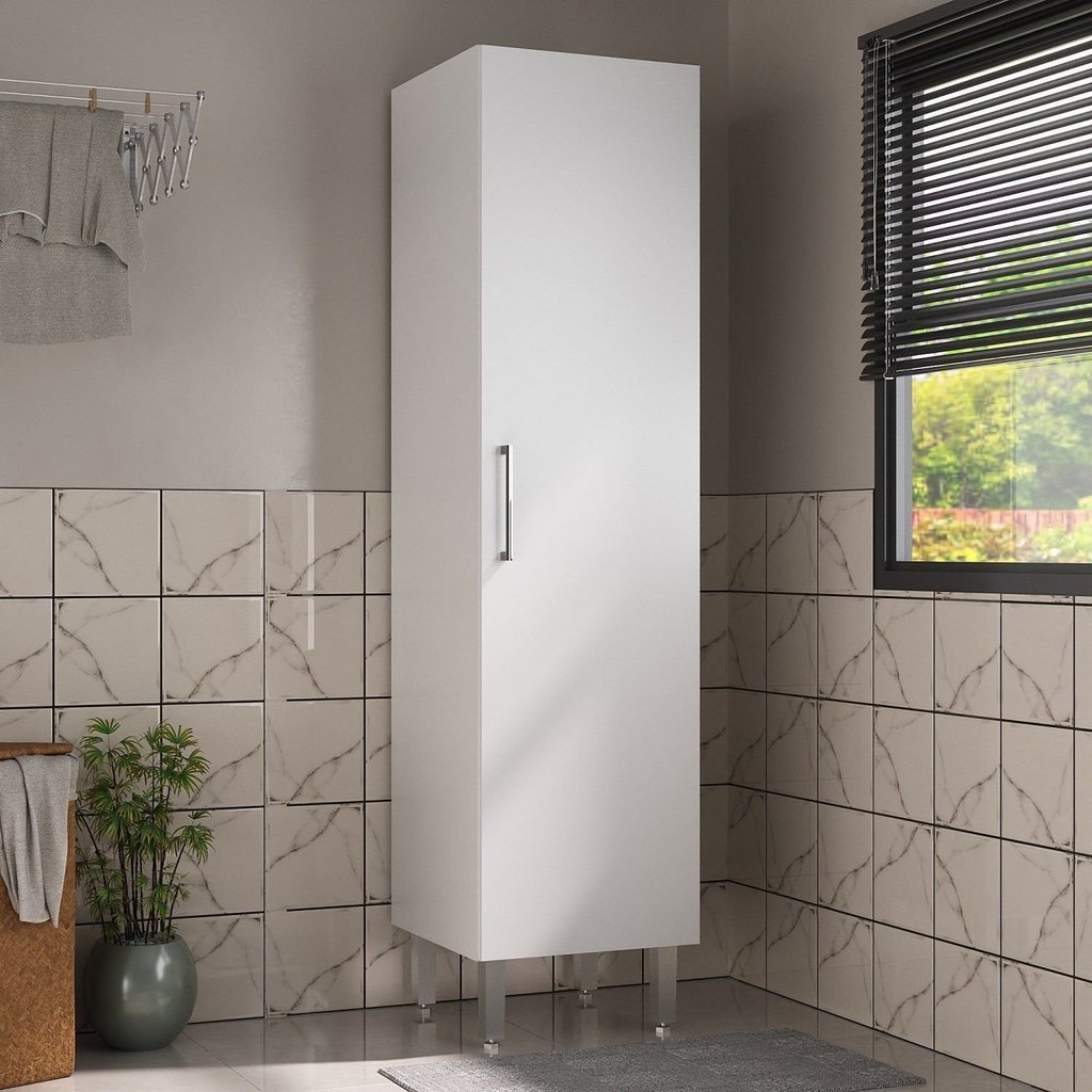 Armário Multiuso para Lavanderia, ou Área de Serviço 45 cm Branco