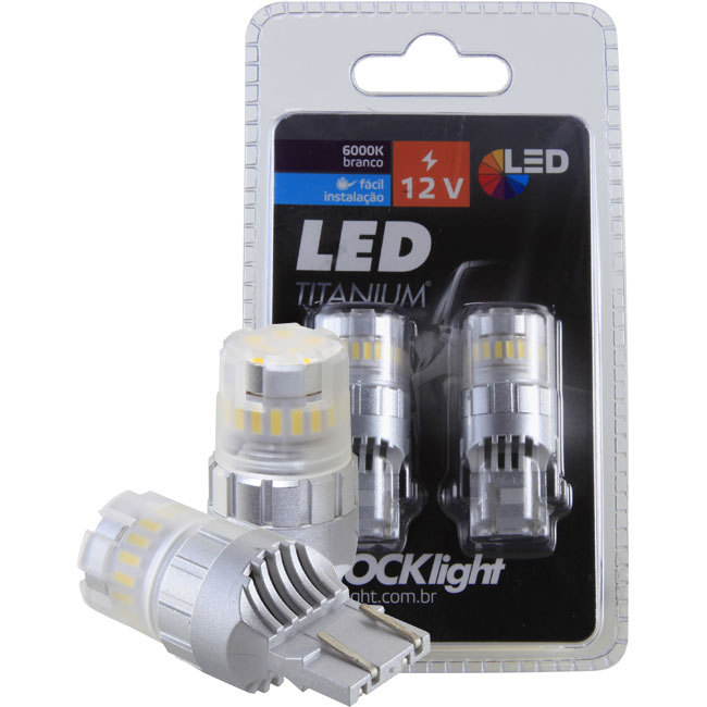 Par Lâmpada Led T20 2 Polos Titanium 23 SMD-4014/3030 6000k