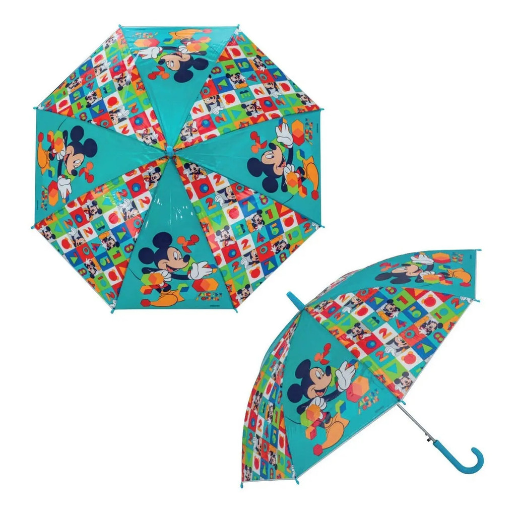 Guarda Chuva Automático Mickey Infantil Sombrinha Disney