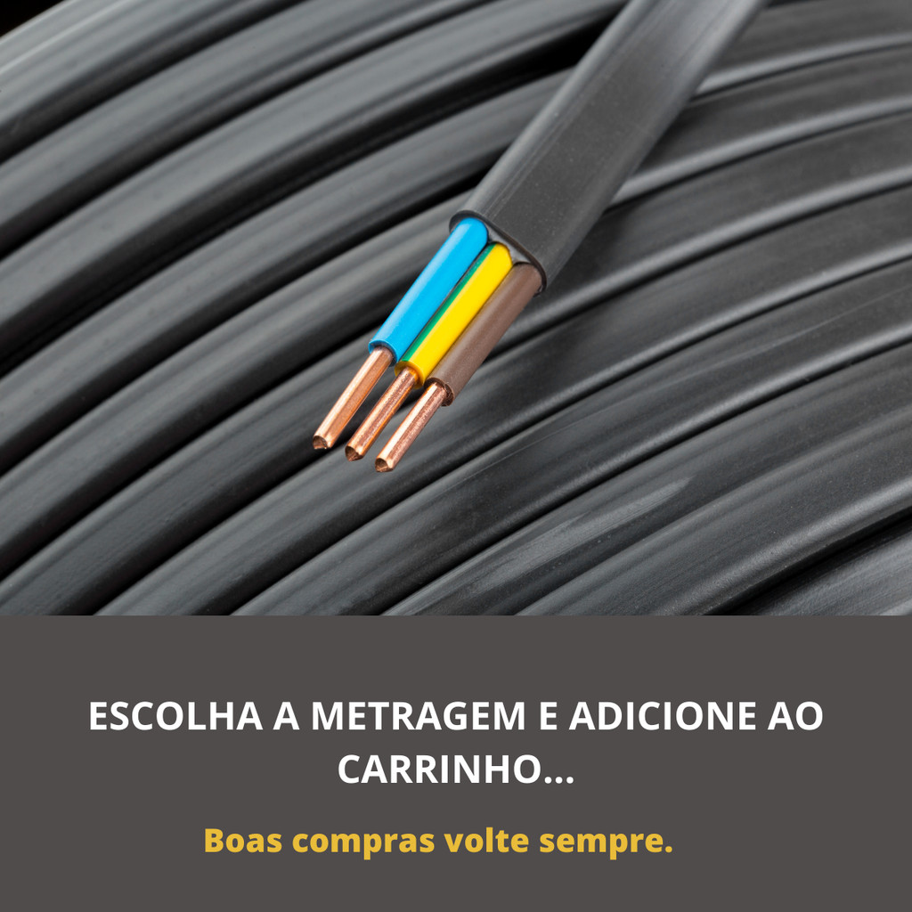 Cabo Pp 3 Vias 3 X 2,50mm - 20-30 Metros PP 3 Vias 2 5mm Gold Premium