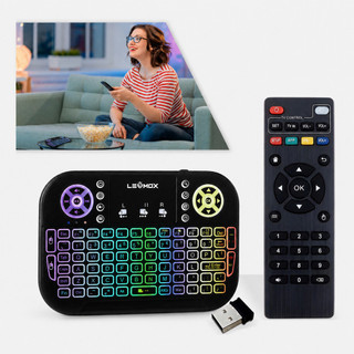 Controle Remoto E Teclado Smart Wireless Tv Box Pro 4k Novo