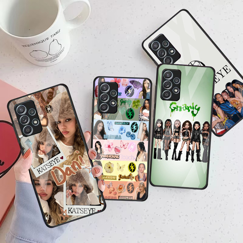 katseye 06 Capa De Telefone De Vidro Para Samsung Galaxy A16 A15 A25 A35 A55 A53 A54 A34 A14 A32 A52 4G 5G A56 A54
