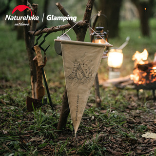 Naturehike Naturehike Retro lona acampamento bandeira equipamentos de acampamento ao ar livre atmosfera bandeira pendura