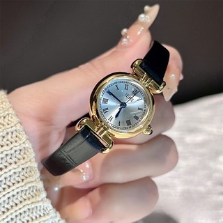 Ike envio em nome novo estilo relógio de couro Medieval feminino nicho Design romano Retro literário azul agulha elegant
