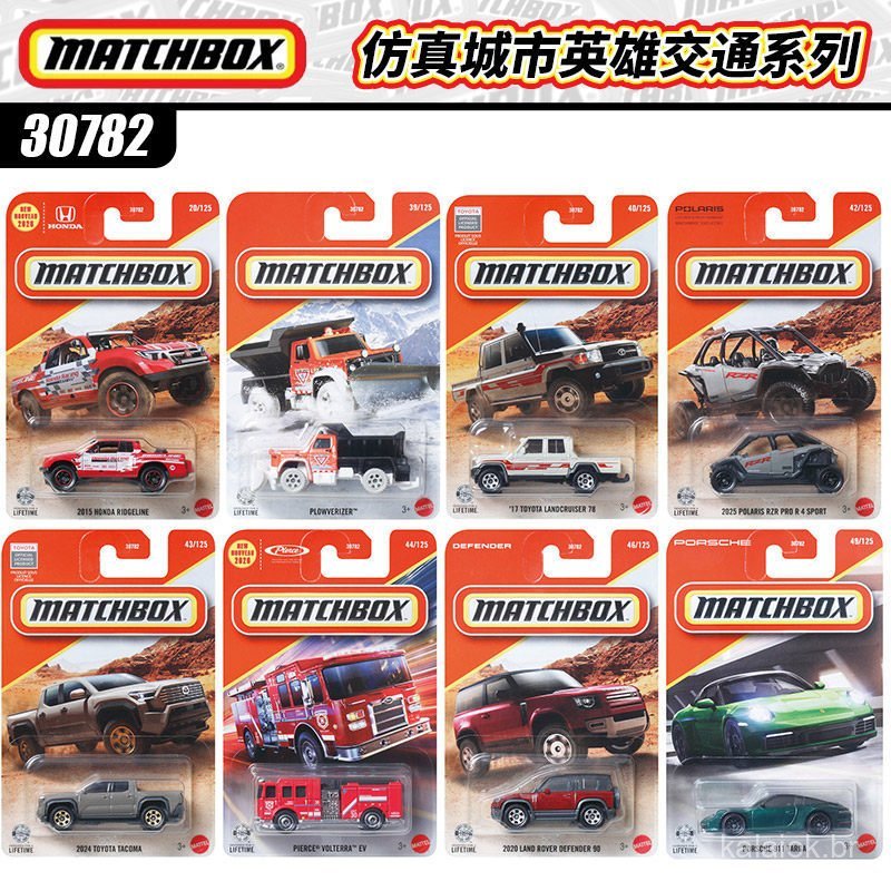 Matchbox 30782 City Heroes Traffic Series 26AB Land Rover Range Rover Honda Civic Mustang Modelo de Carro em Liga WALW