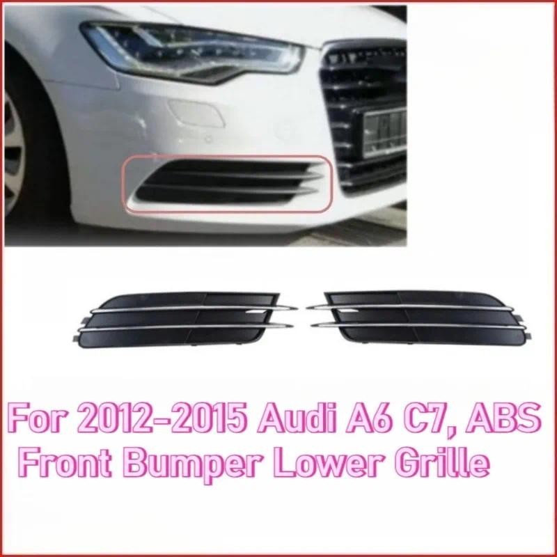 Para 2012-2015 Audi A6 C7 , Grade Inferior Do-Choque Dianteiro ABS De Malha Anti Com Design Clipado (Ajuste Sedan/Avant/