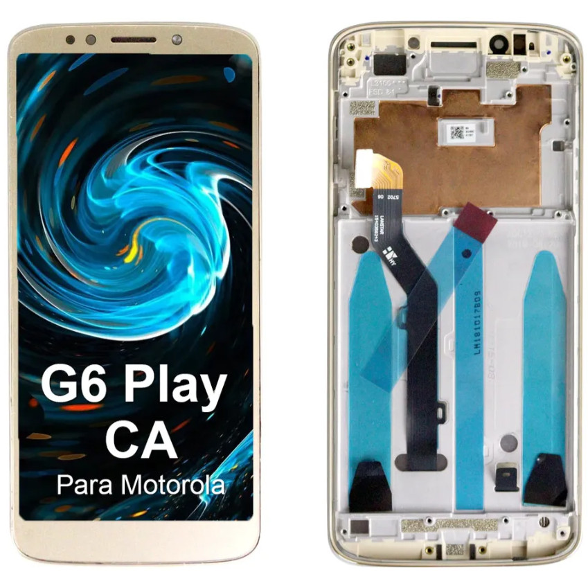 Tela Display Frontal Touch Comp Moto G6 Play Com Aro DOURO