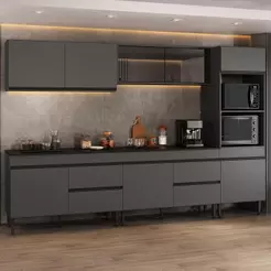 Cozinha Modulada Completa 301,5cm Milano Multimóveis MP2403
