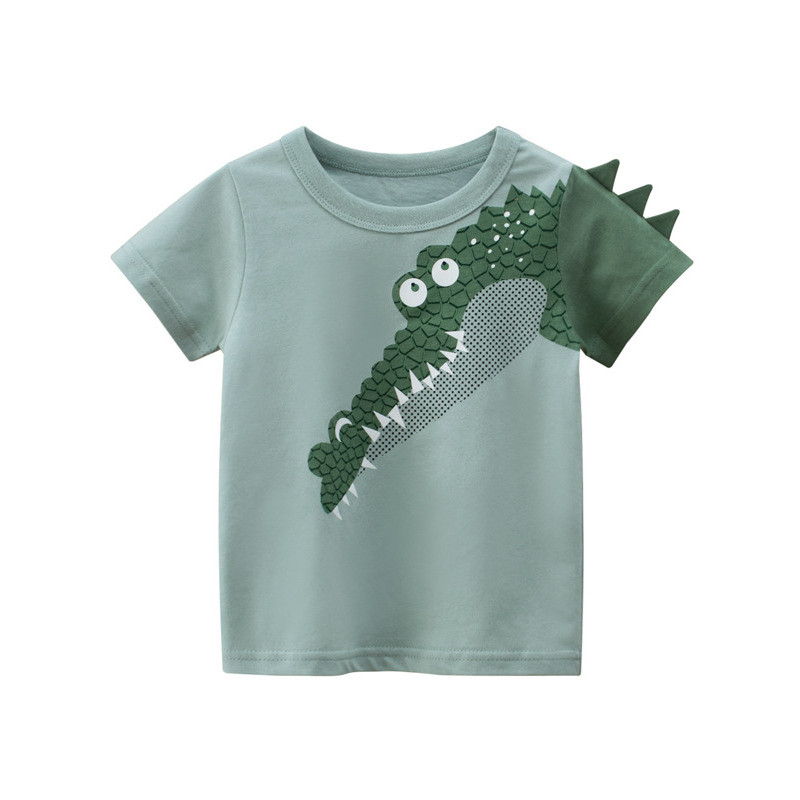 27 crianças meninos puro algodão coreano roupas infantis 2026 verão crianças camiseta de manga curta bebê tridimensional