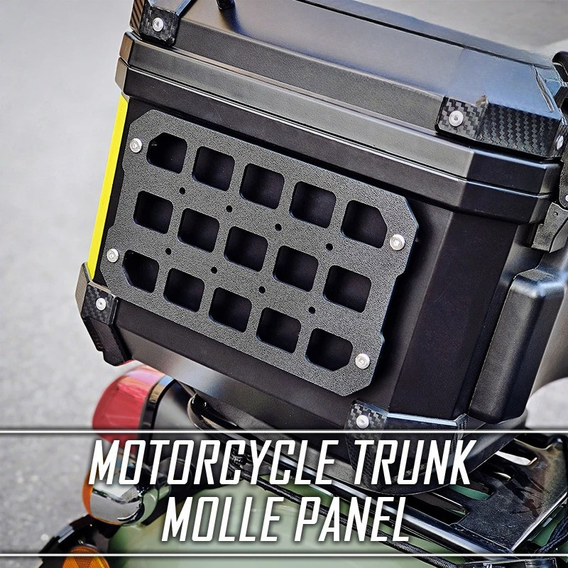 Painel Molle De Motocicleta Para Armazenamento De Porta-Malas , Placa Tática De Liga De Alumínio , Módulo De Caixa Later