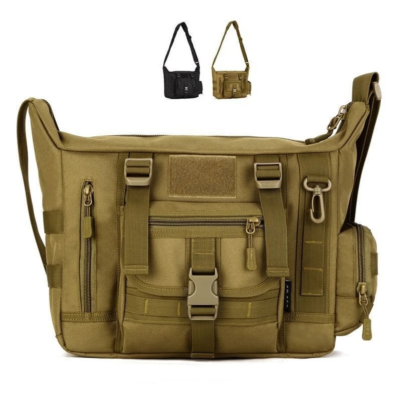 Bolsa de ombro para laptop de 14 polegadas, bolsa esportiva masculina, bolsa tática masculina, bolsa transversal Molle p