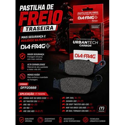 Pastilha Freio Honda Bros 160 Xre 190 Cb 250f 300 F Tornado