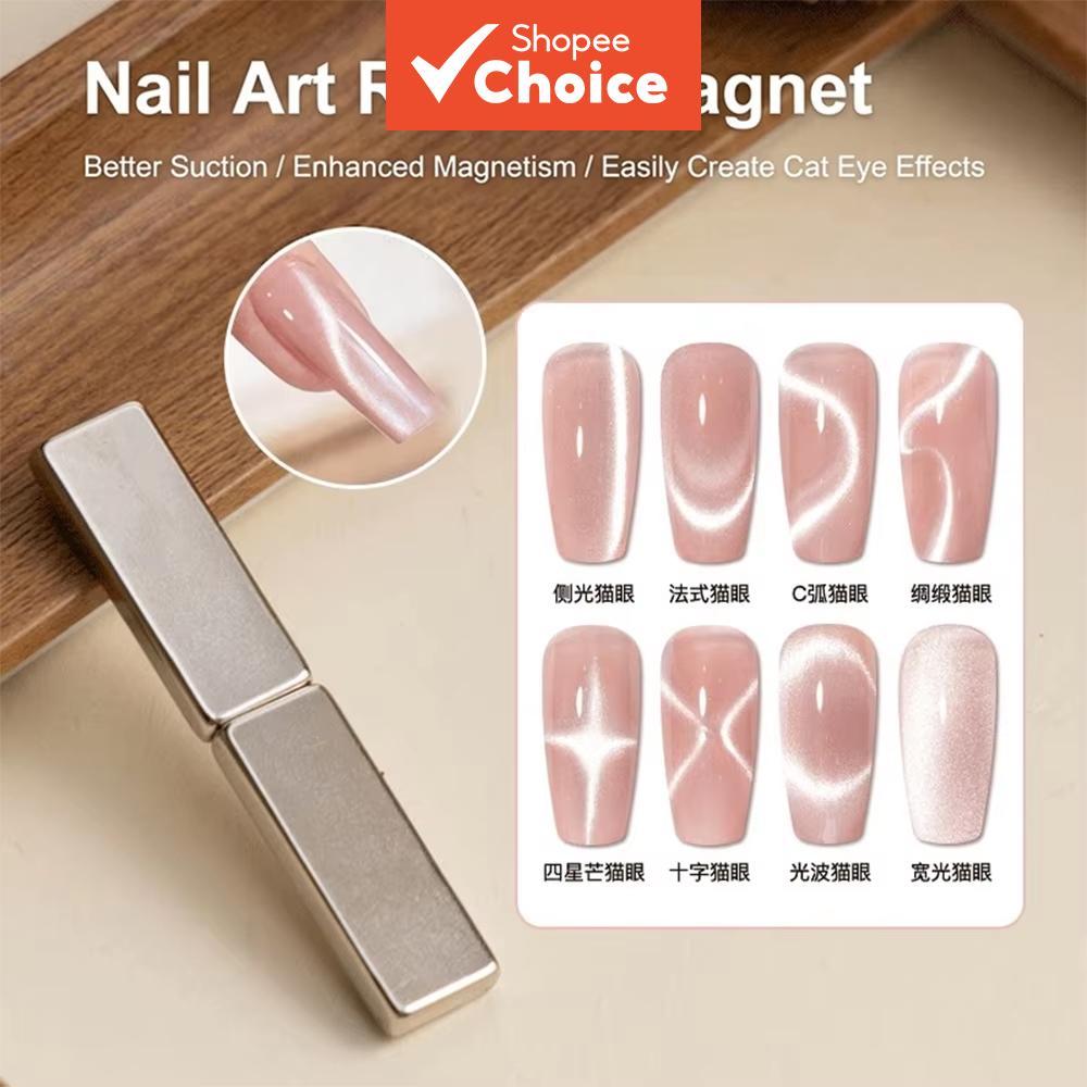 Kit-2 peças ímã tira grossa ímã olho de gato para esmalte em gel 3D efeito linha francesa caneta imã multifuncional