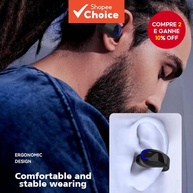 Novo Fone de Ouvido Bluetooth Vitog Business Sem Fio com Gancho para Ouvido, Fone de Ouvido Sem Fio com Driver OWS, Fone
