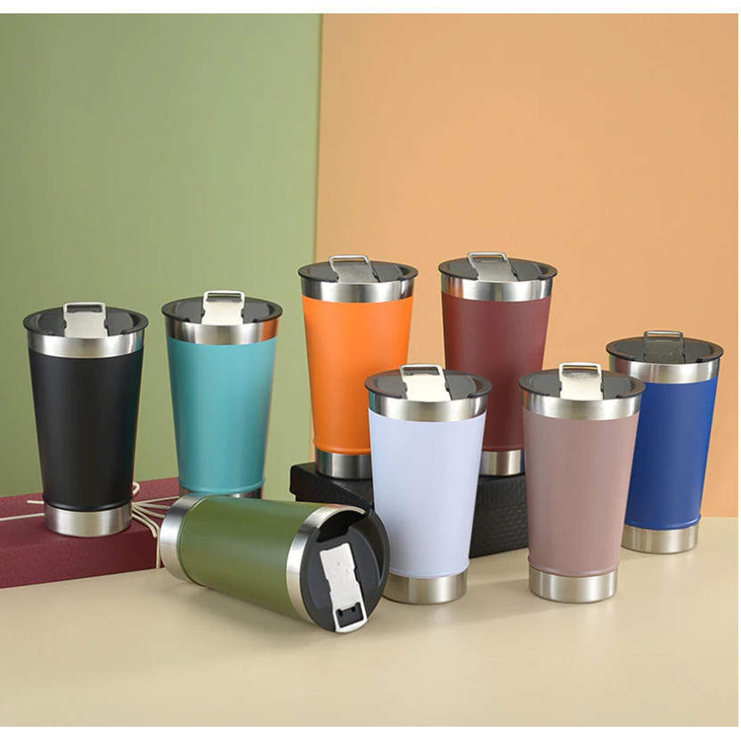 Copo Termico quente e gelado Inox C/ Tampa E Abridor 473ML em Oferta na Shopee