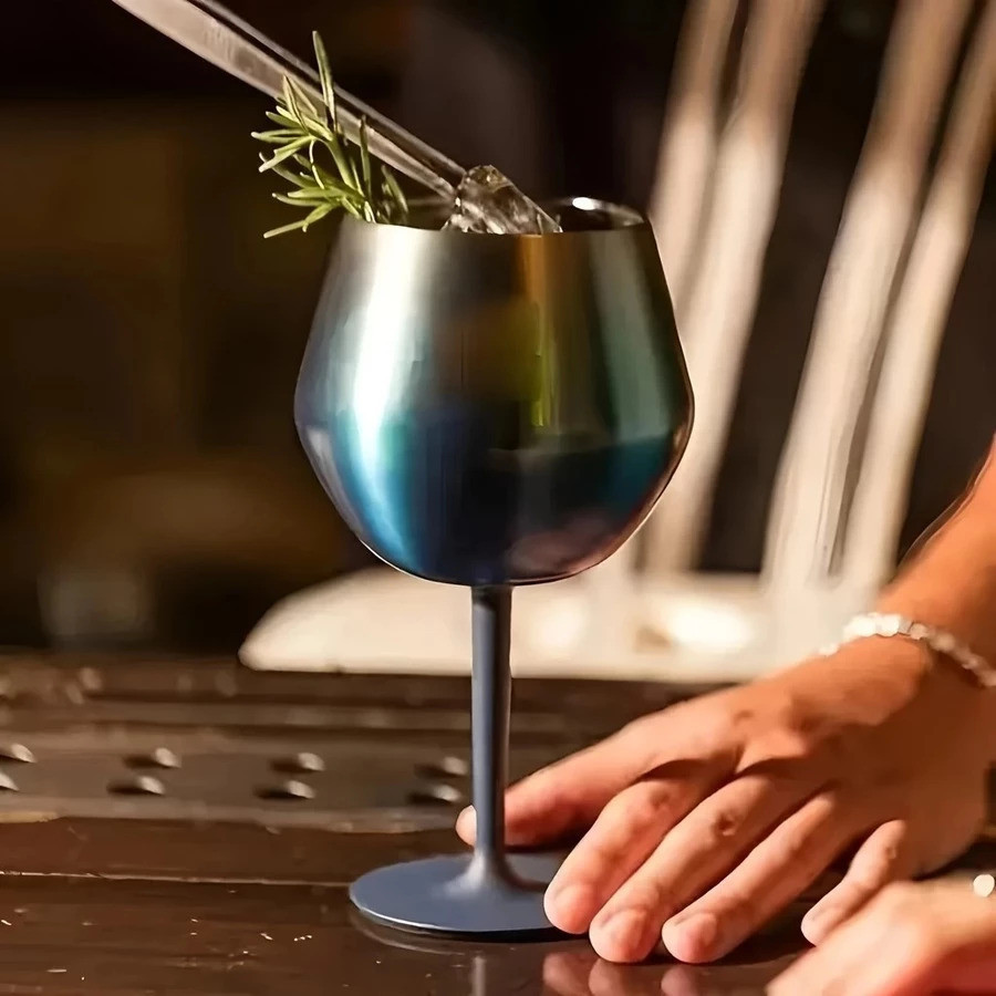 420ML Taça Copo Térmico De Aço Inoxidável 2 Em 1 Para Gin Vinho Drink Bebidas 14oz em Oferta na Shopee