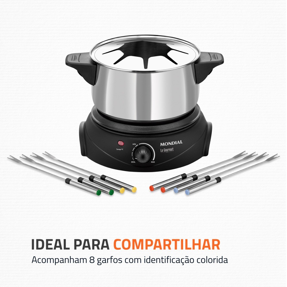Detalhes do Panela elétrica para fondue 1.200 watts - Le Gourmet II - Mondial
