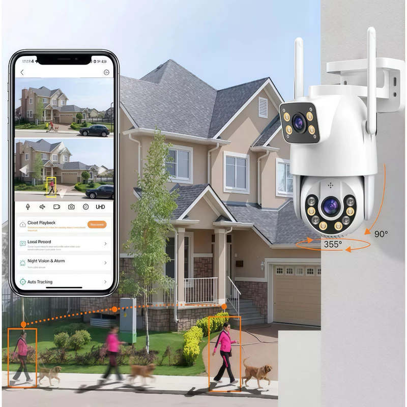Câmera de Vigilância WiFi 4MP com Dupla Lente Full Color e Áudio — foto 3