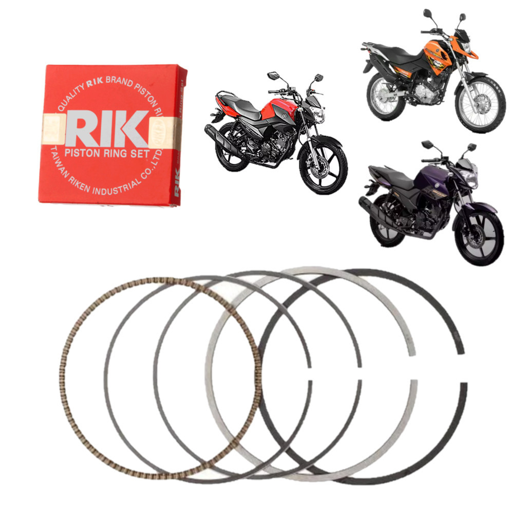 Anel Pistão Fazer Crosser Ybr Factor 150 Std 0.25 0.50 0.75 1.00 Rik