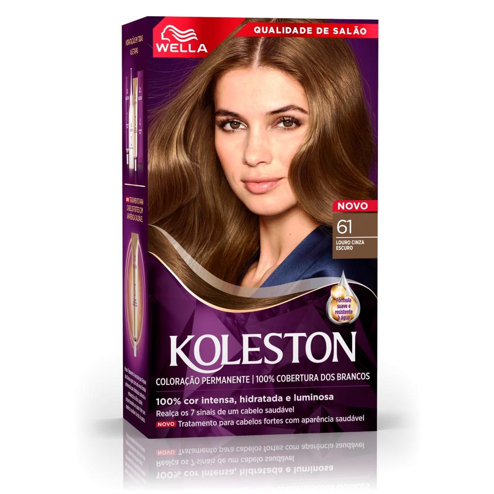 Tinta de Cabelo Koleston Louro Cinza Escuro 61