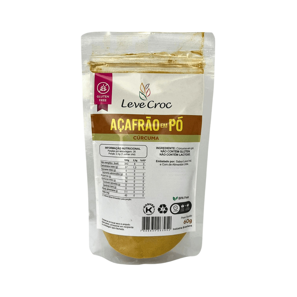 Açafrão (Cúrcuma) em Pó 60g - Leve Croc