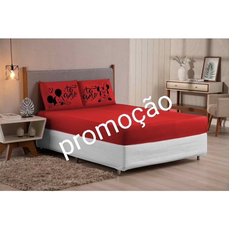 Kit Jogo de Cama Lençol Micropercal 400 FIOS - Compouse Fronha Estampa Floral Ponto Palito