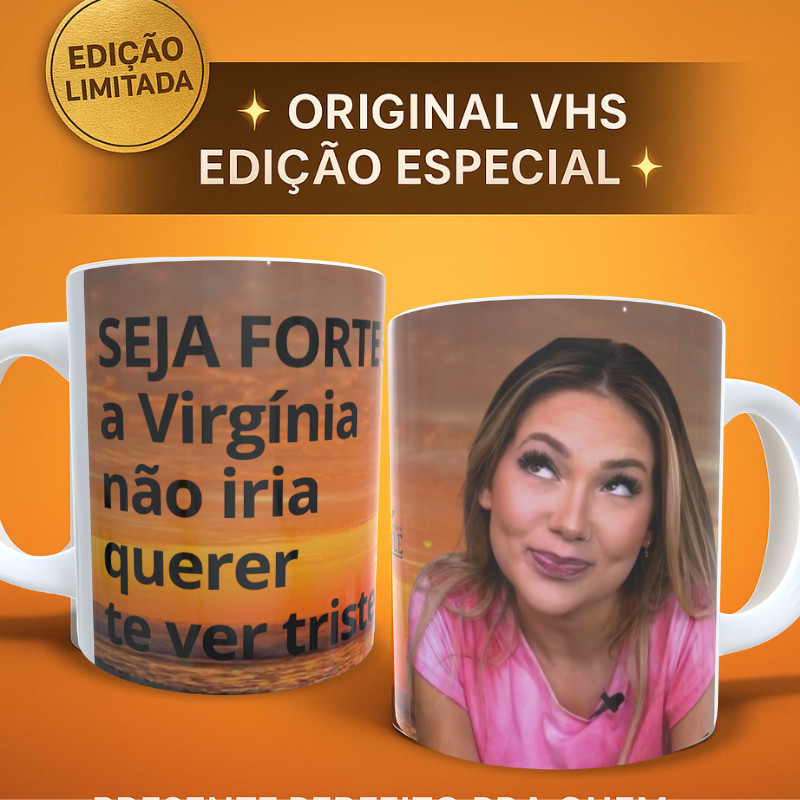✨Caneca Motivacional “Virginia”  | Meme Viral com Estilo | Edição Limitada | Presente Engraçado VHS