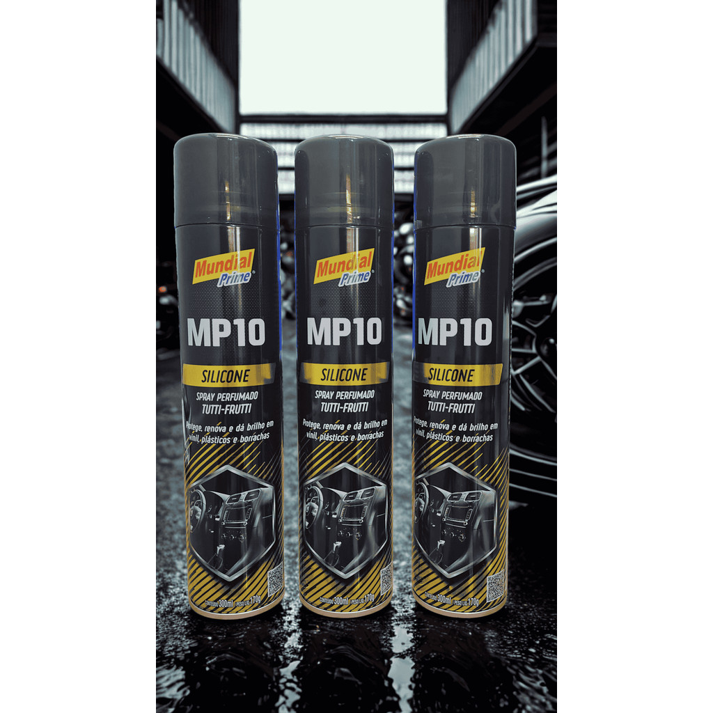 Kit 3 Silicone Spray Mp10 Tutti Frutti 300ml – Proteção, Brilho e Perfume Mundial Prime em Oferta na Shopee