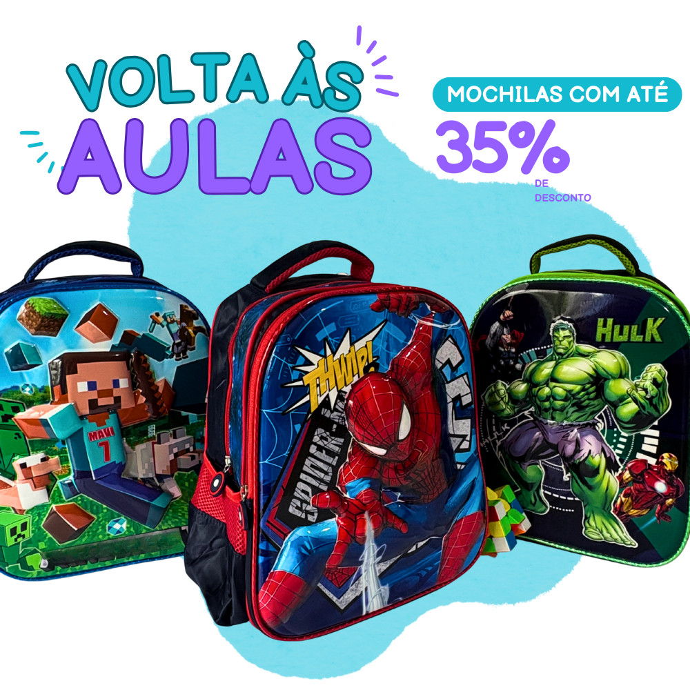 Mochila Escolar Infantil Creche e Bolsa Criança Pré Escola Menino De 2 a 7 Anos Passeio Qualidade
