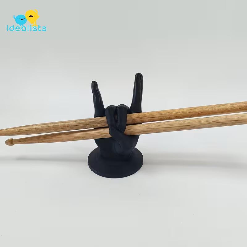 Idealistas Criativo Rock Mão Tambor Vara Suporte Baqueta Expositor Rack Mallet Decoração Para Casa Presente Engraçado Ba