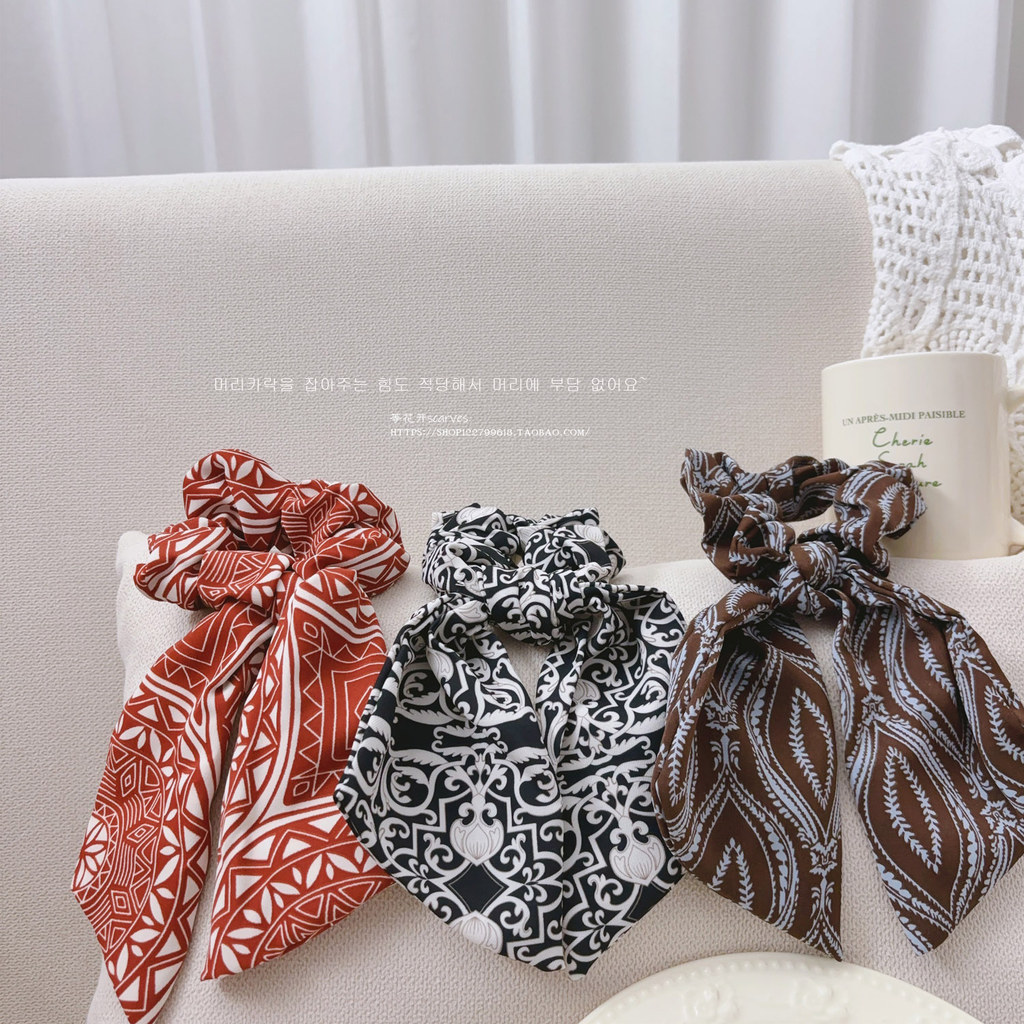 Pop temperamento boêmio Scrunchy anel de cabelo baixo rabo de cavalo arco acessórios para o cabelo cabeça corda faixa de