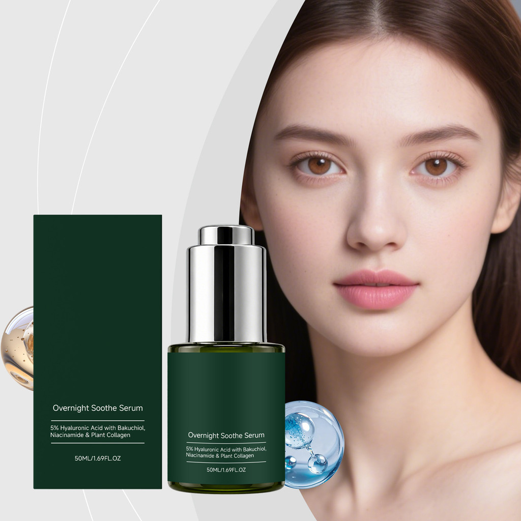 Sérum Facial Noturno 50 ml – Hidratante, Nutritivo, Cuidado Noturno Suave para Pele Macia, Elástica e Radiante – para