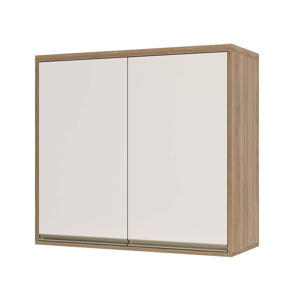 Armário Aéreo 80cm 2 Portas 1 Prateleira Mel Vanilla