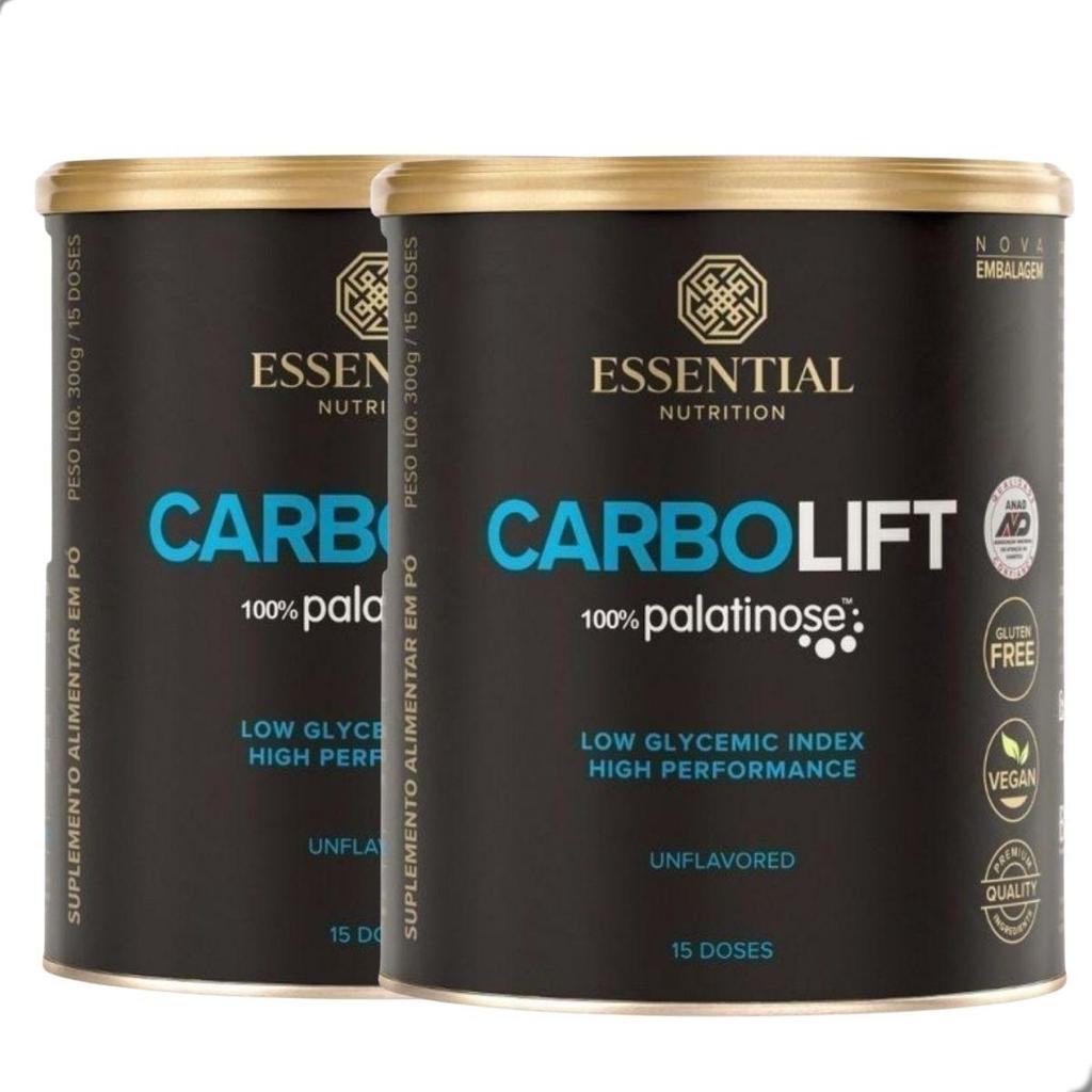Kit 2 Carbolift 100% Palatinose 300g Energia Essential