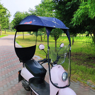 Grande toldo deslizante para veículos elétricos, proteção solar com revestimento preto espesso, toldo de chuva para moto