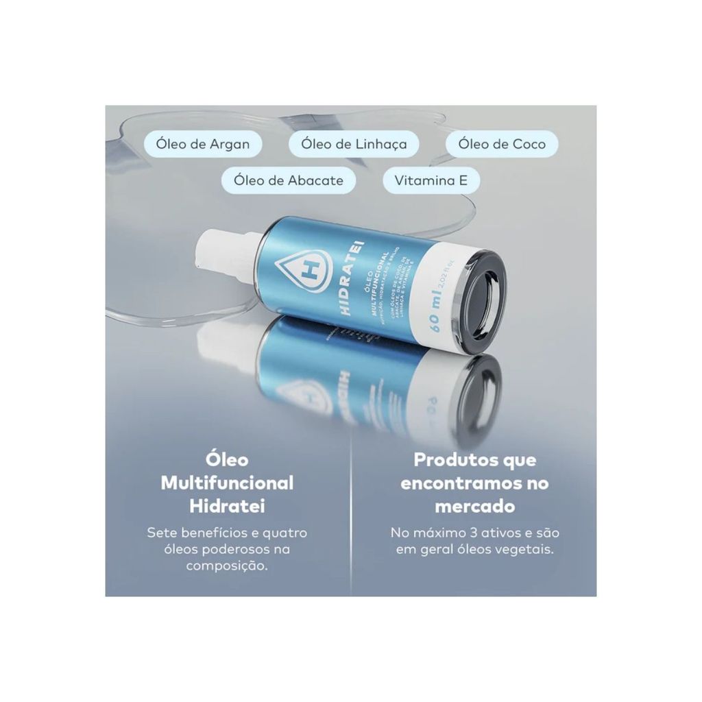 Kit Multifuncional Shampoo + Condicionador + Oleo 60ml - Hidratei — imagem 2 de 2