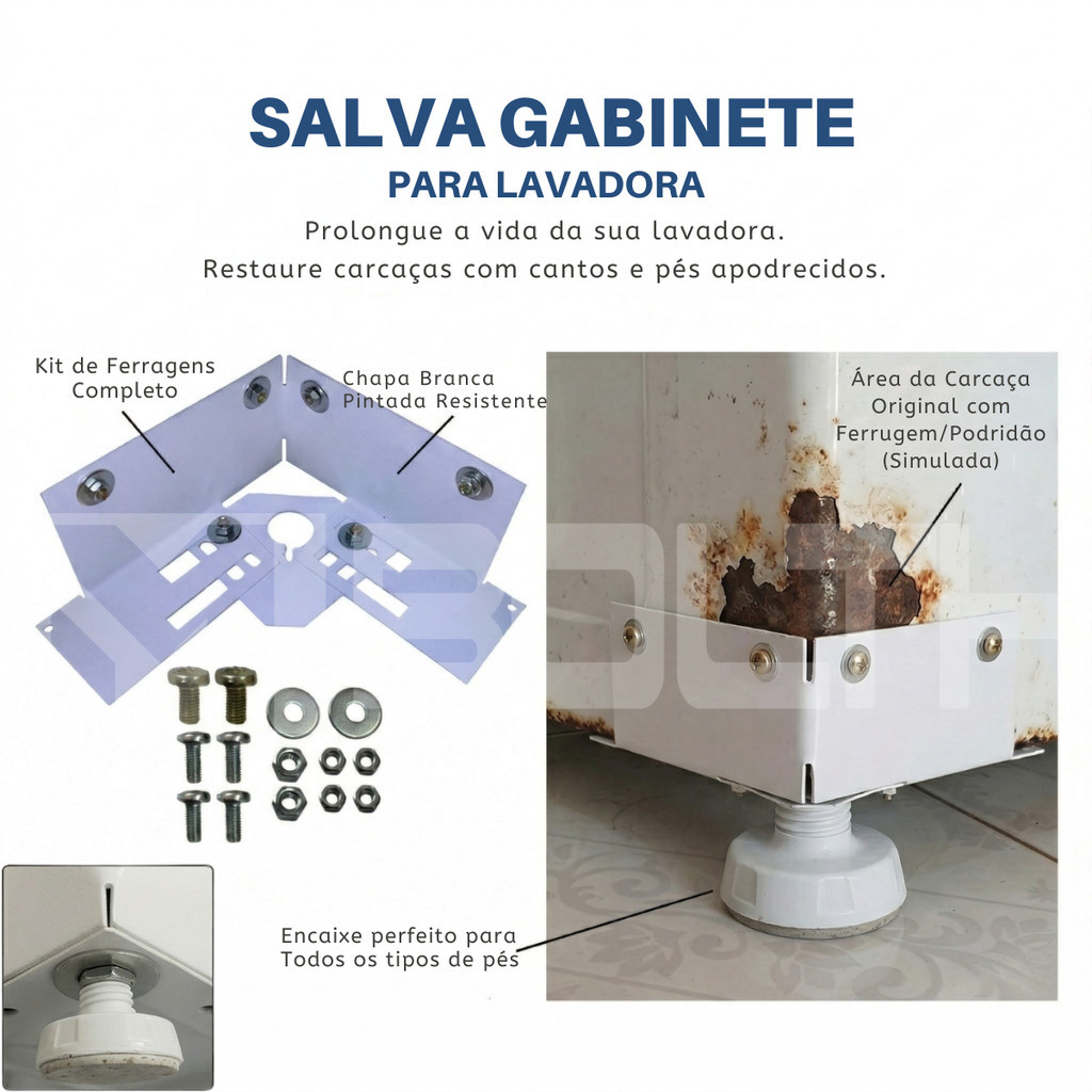 Salva Gabinete branco Conserta Recupera Gabinete de Lavadoras
