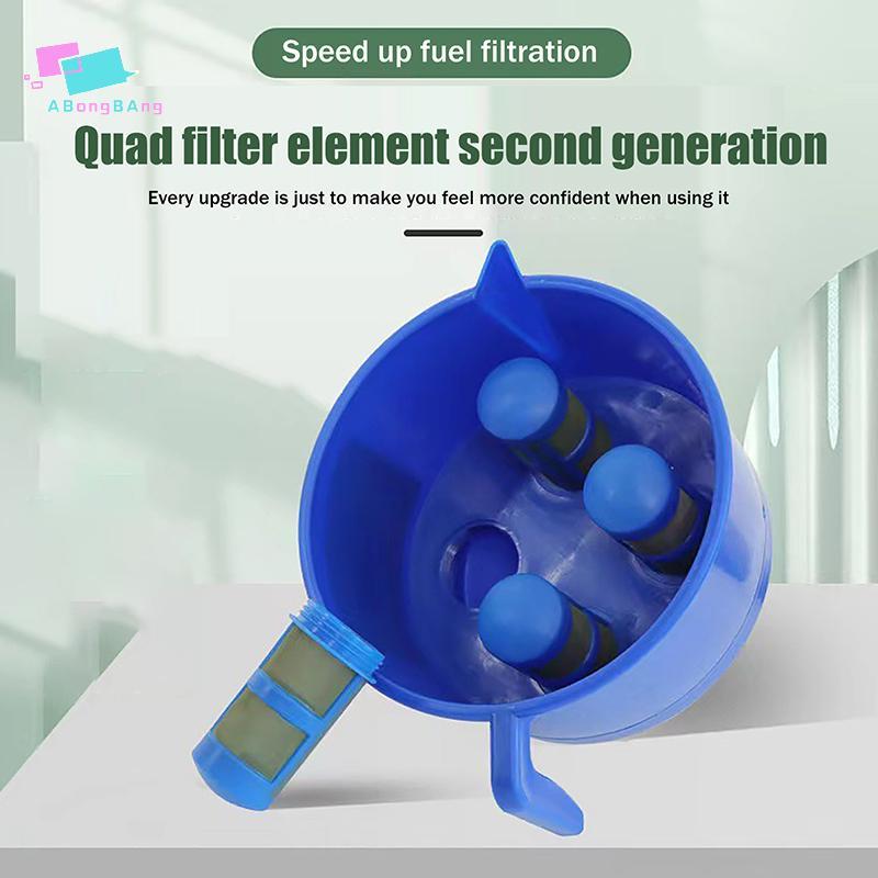 Abongbanghn Tipo Funil Separador De Óleo E Água Com Quatro Elementos Filtrantes Boca Portátil Diesel Gasolina Filtro De